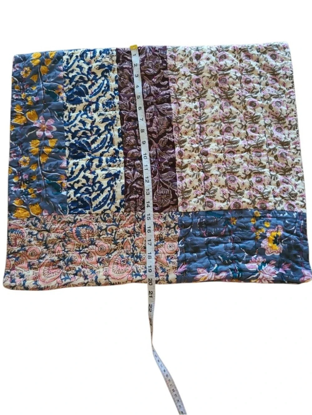 Natural Life Patchwork Floral Paisley Pillow Cover 20 X 26